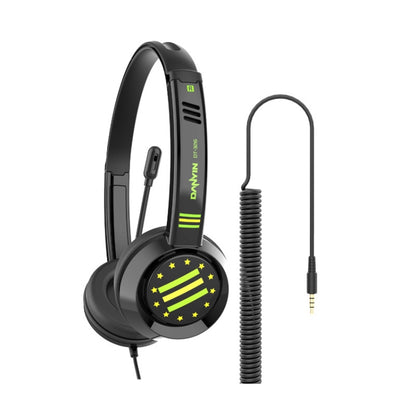 DANYIN DT326 Head-mounted Desktop Computer Children Learning Wire Headset with Microphone, Cable Length:1.8m, Style:Star Flag(Black) - Multimedia Headset by Danyin | Online Shopping South Africa | PMC Jewellery | Buy Now Pay Later Mobicred