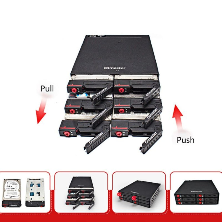 OImaster MR-6601 Six-Bay Optical Drive Hard Disk Box - free shipping - PMC Jewellery - Order now!