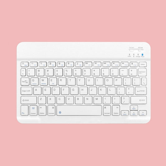 Universal Ultra-Thin Portable Bluetooth Keyboard For Tablet Phones, Size:7 inch(White Keyboard) - Universal Keyboard by PMC Jewellery | Online Shopping South Africa | PMC Jewellery