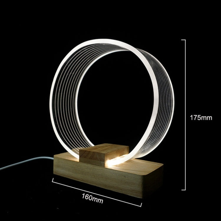 USB Acrylic Ring Table Lamp Night Light - Bedside Light by PMc TechLife | Online Shopping South Africa | PMc TechLife | Buy Now Pay Later Mobicred