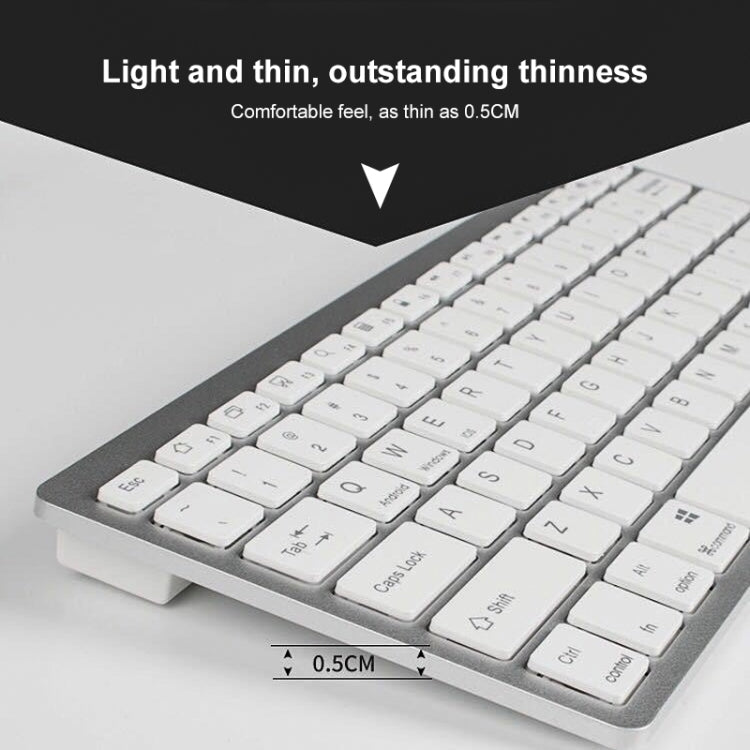 X5 Ultra-Thin Mini Wireless Keyboard + Wireless Mouse Set, Support Win / Android / IOS System(Black) - Universal Keyboard by PMC TechLife | Online Shopping South Africa | PMC TechLife | Buy Now Pay Later Mobicred