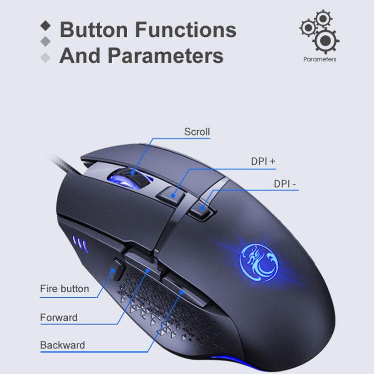 iMICE T91 8 Keys 7200DPI USB Wired Luminous Gaming Mouse, Cable Length: 1.8m - free shipping - PMC TechLife - Order now!