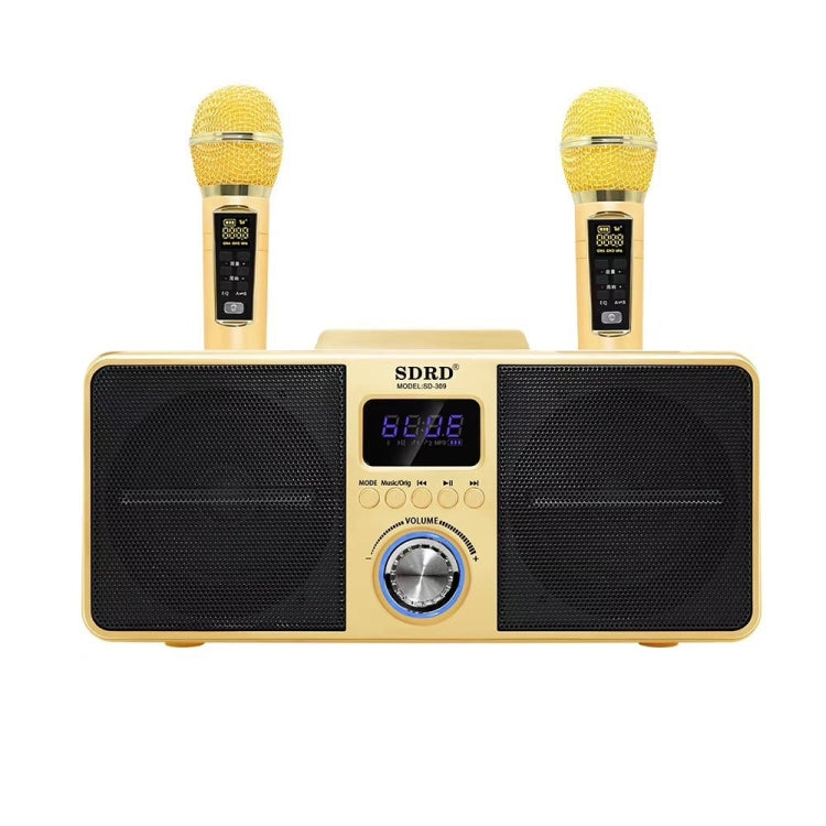 SDRD SD309 Wireless Microphone Bluetooth Audio All-In-One Machine(Golden) - Microphone by PMC Jewellery | Online Shopping South Africa | PMC Jewellery | Buy Now Pay Later Mobicred