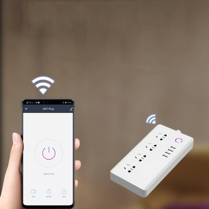 Home Office Wifi Mobile Phone Remote Control Timer Switch Voice Control Power Strip, Line length: 1.5m(UK Plug) - Smart Socket by PMC Jewellery | Online Shopping South Africa | PMC Jewellery | Buy Now Pay Later Mobicred