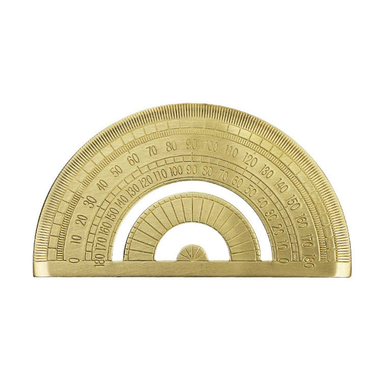 Brass Retro Drawing Ruler Measuring Tools, Model: 0-180 Degree Protractor - Rulers by PMC TechLife | Online Shopping South Africa | PMC TechLife