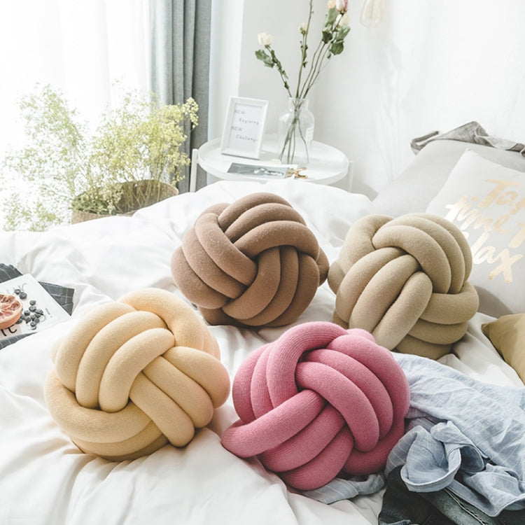 Hand-Made Knotted Ball Pillow, Size: Diameter: 25~30cm(Dark Gray) - Cushions & Pillows by PMC TechLife | Online Shopping South Africa | PMC TechLife | Buy Now Pay Later Mobicred