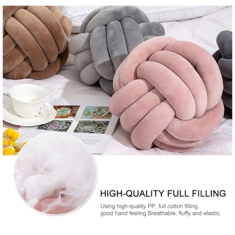 Hand-Made Knotted Ball Pillow, Size: Diameter: 25~30cm(Pink) - Cushions & Pillows by PMC TechLife | Online Shopping South Africa | PMC TechLife | Buy Now Pay Later Mobicred