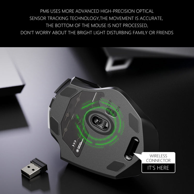 Inphic A1 6 Keys 1000/1200/1600 DPI Home Gaming Wireless Mechanical Mouse, Colour: Gray Wireless+Bluetooth 4.0+Bluetooth 5.0 - Wireless Mice by Inphic | Online Shopping South Africa | PMC Jewellery | Buy Now Pay Later Mobicred