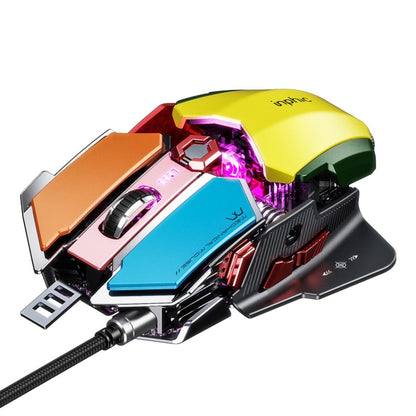 Inphic PG6 9 Keys Macro Definition Gaming USB Luminous Wired Mouse, Cable Length: 1.8 M(Colorful) - Wired Mice by Inphic | Online Shopping South Africa | PMC Jewellery | Buy Now Pay Later Mobicred