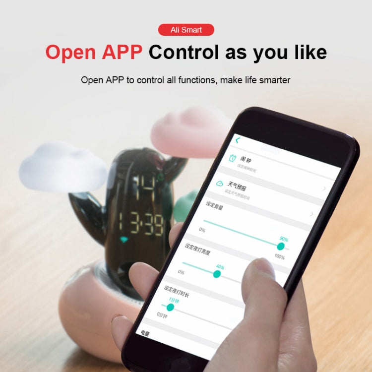 Cloud Weather Time Light Multifunctional Smart Induction Child Wake Up Alarm Clock(White) - Novelty Clock by PMc TechLife | Online Shopping South Africa | PMc TechLife | Buy Now Pay Later Mobicred