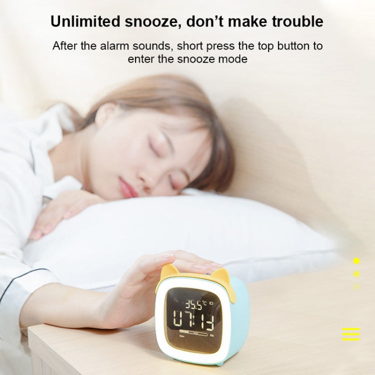 Cartoon Deer Shape Children Snooze Multifunctional USB Rechargeable Student LED Alarm Clock(Orange) - Novelty Clock by PMc TechLife | Online Shopping South Africa | PMc TechLife | Buy Now Pay Later Mobicred