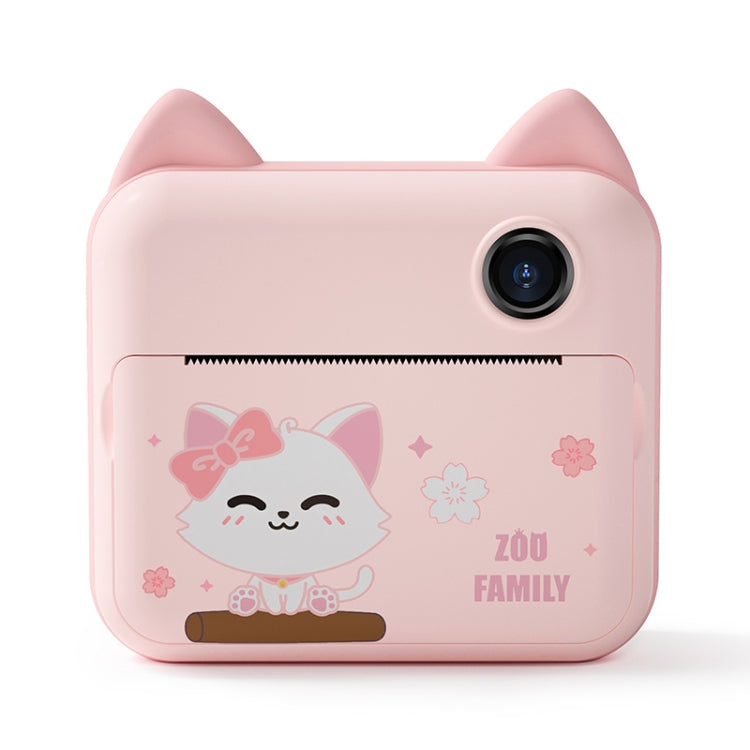 P1 16GB Children Instant Camera 1200W Front And Rear Dual-Lens Mini Print Photographic Digital Camera Toy(Pink Cat) - Children Cameras by PMC Jewellery | Online Shopping South Africa | PMC Jewellery | Buy Now Pay Later Mobicred