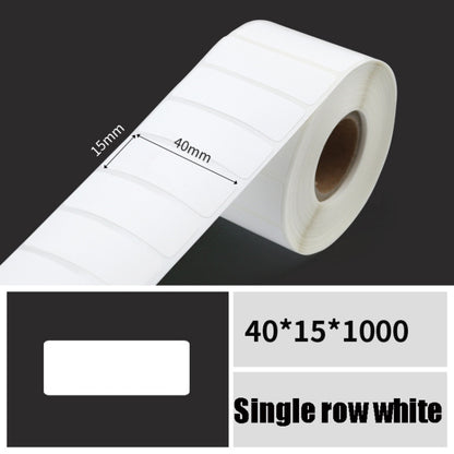 Printing Paper Dumb Silver Paper Plane Equipment Fixed Asset Label for NIIMBOT B50W, Size: 40x15mm White - Printer Accessories by PMC Jewellery | Online Shopping South Africa | PMC Jewellery | Buy Now Pay Later Mobicred