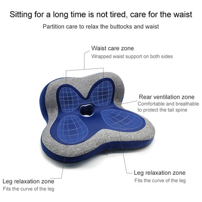 Memory Foam Petal Cushion Office Chair Home Car Seat Cushion, Size: Without Storage Bag(Crystal Velvet Gray Black Stitching) - Cushions & Pillows by PMC Jewellery | Online Shopping South Africa | PMC Jewellery | Buy Now Pay Later Mobicred