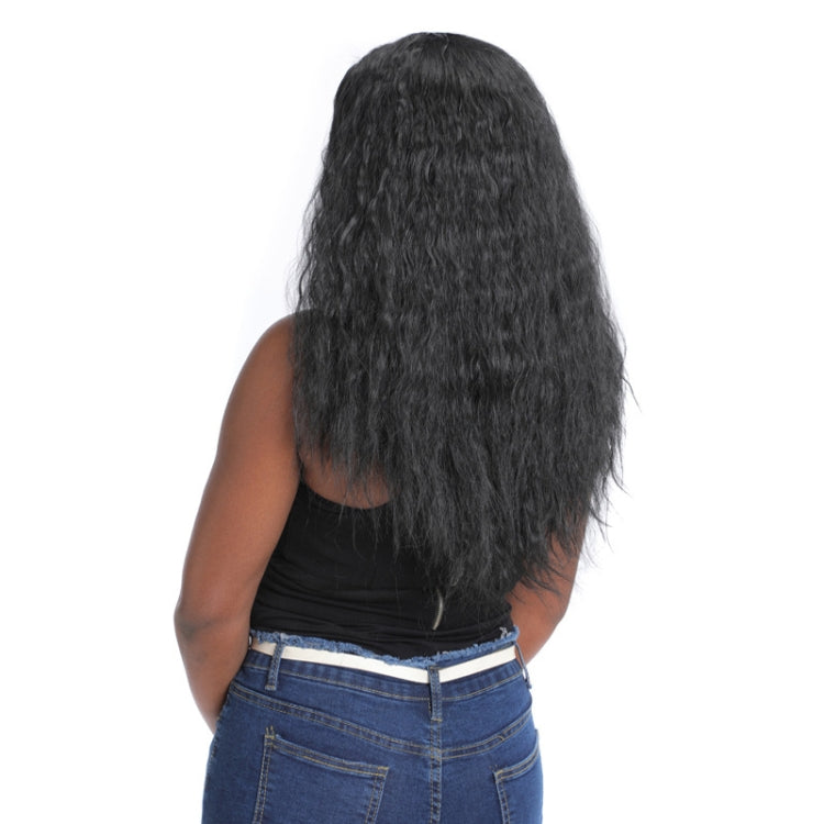 Matte Realistic Corn Perm Long Curly Hair Woolen Volume Wig Headgear(Black Gradient Light Milky Gray) - free shipping - PMC TechLife - Order now!