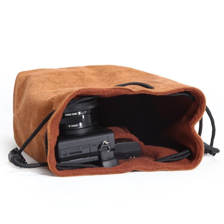 S.C.COTTON Liner Shockproof Digital Protection Portable SLR Lens Bag Micro Single Camera Bag Square Brown S - free shipping - PMC TechLife - Order now!
