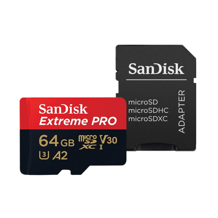 SanDisk U3 High-Speed Micro SD Card  TF Card Memory Card for GoPro Sports Camera, Drone, Monitoring 64GB(A2), Colour: Black Card - Micro SD Card by SanDisk | Online Shopping South Africa | PMC Jewellery | Buy Now Pay Later Mobicred