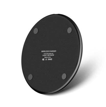 K8 10W Universal Aluminum Alloy Mobile Phone Wireless Charger, Specification:with 50cm Cable(Black) - Wireless Charger by PMC Jewellery | Online Shopping South Africa | PMC Jewellery | Buy Now Pay Later Mobicred