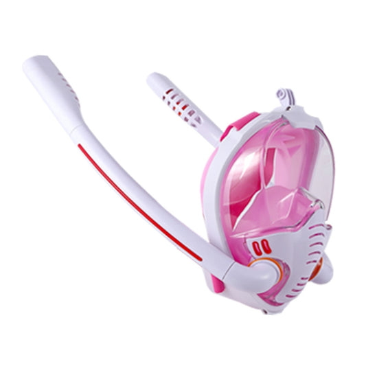 Snorkeling Mask Double Tube Silicone Full Dry Diving Mask Adult Swimming Mask Diving Goggles, Size: S/M(White/Pink) - Diving Mask by PMC Jewellery | Online Shopping South Africa | PMC Jewellery | Buy Now Pay Later Mobicred