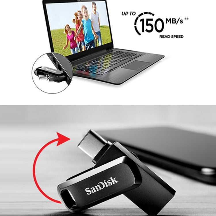 SanDisk Type-C + USB 3.1 Interface OTG High Speed Computer Phone U Disk, Colour: SDDDC3 Black Plastic Shell, Capacity: 32GB - USB Flash Drives by SanDisk | Online Shopping South Africa | PMC Jewellery | Buy Now Pay Later Mobicred