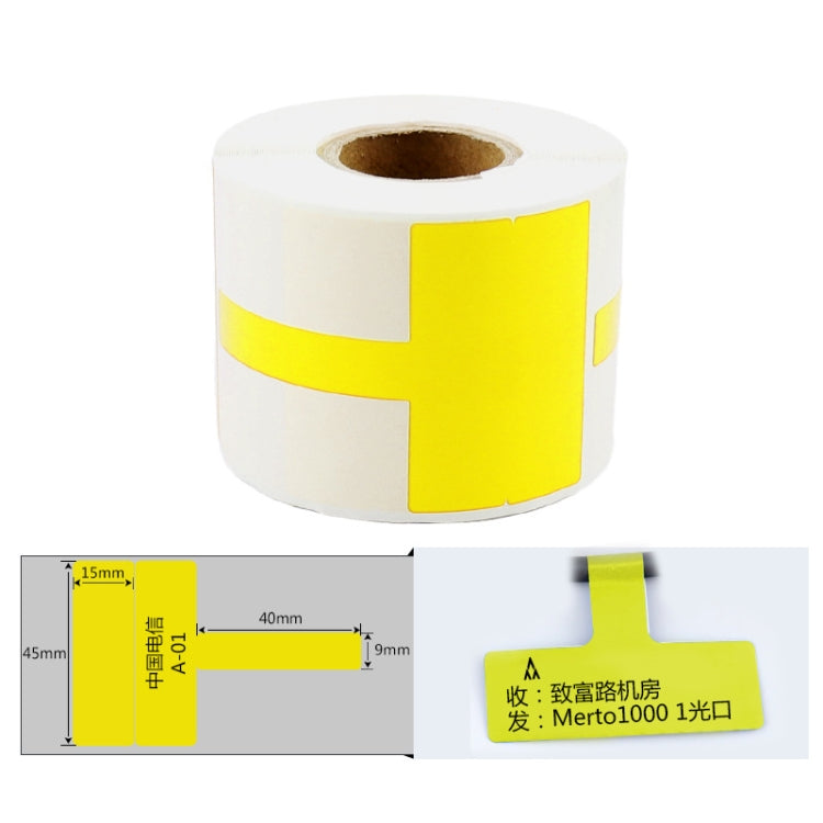 Printing Paper Cable Label For NIIMBOT B50 Labeling Machine(03T-Yellow) - Printer Accessories by NIIMBOT | Online Shopping South Africa | PMC Jewellery | Buy Now Pay Later Mobicred