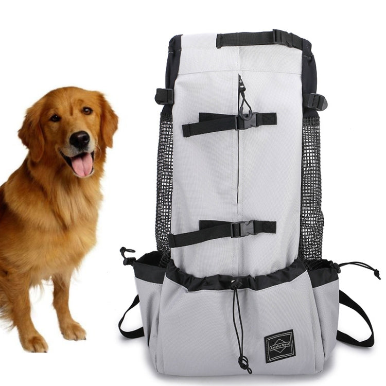 Ventilated And Breathable Washable Pet Portable Backpack, Size: L(Light Grey) - Pet Bags by PMC Jewellery | Online Shopping South Africa | PMC Jewellery