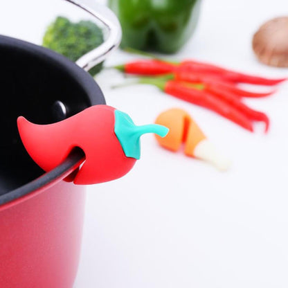 Small Pepper Shape Pot Lid Overflow Preventer Silicone Pot Lid Raised Anti Overflow Gadgets - Gadgets by PMC Jewellery | Online Shopping South Africa | PMC Jewellery | Buy Now Pay Later Mobicred