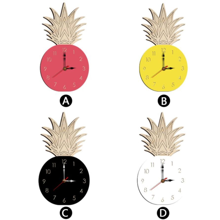 Fruit Personality Mute Wall Clock Acrylic Children Decoration Clock(C Black) - Wall Clock by PMc TechLife | Online Shopping South Africa | PMc TechLife | Buy Now Pay Later Mobicred