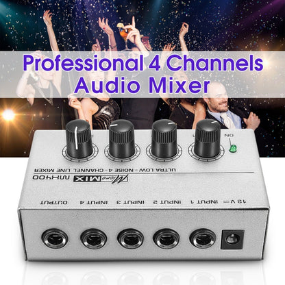 Mini Karaoke Audio Mixer4 Channel Line Mono Microphone Sound Mixing Amplifier For Family KTV -  by PMC Jewellery | Online Shopping South Africa | PMC Jewellery | Buy Now Pay Later Mobicred