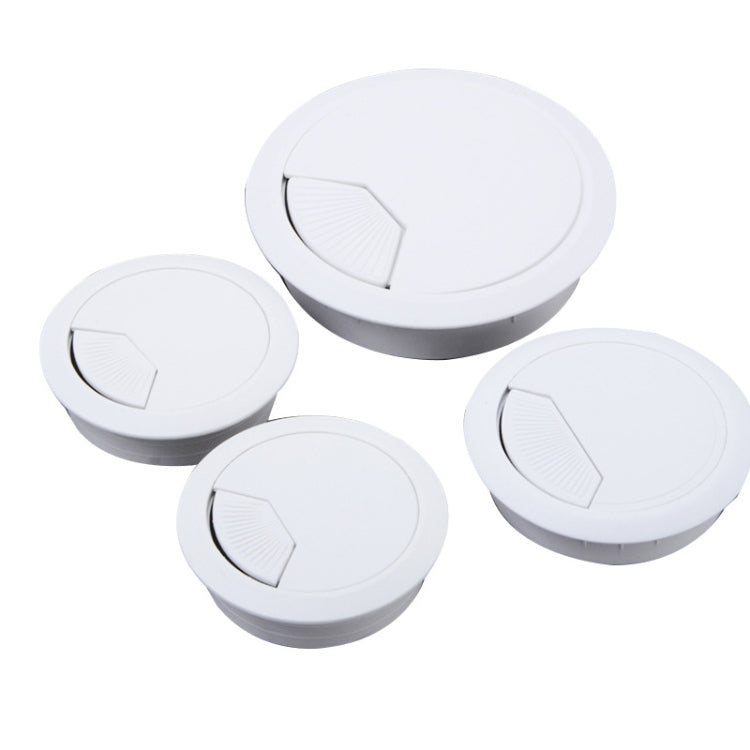 20 PCS ABS Plastic Round Cable Box Computer Desk Cable Hole Cover, Specification:  50mm (White) - Furniture Accessories by PMC TechLife | Online Shopping South Africa | PMC TechLife | Buy Now Pay Later Mobicred