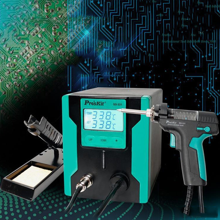 ProsKit SS-331H Electric Heat Tin Suction Device Fully Automatic Suction Pump Desoldering Machine - free shipping - PMC TechLife - Order now!