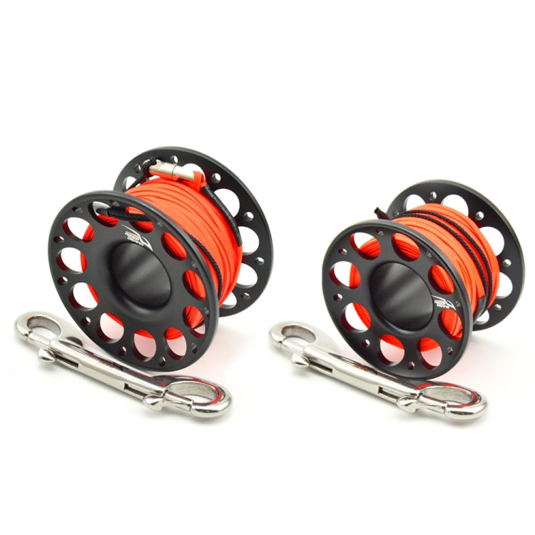 KEEP DIVING Aviation Sluminum Reel Double Hook Diving Buoy Rope Release Device, Color: 30m Black - Marine Accessories & Parts by KEEP DIVING | Online Shopping South Africa | PMC Jewellery | Buy Now Pay Later Mobicred