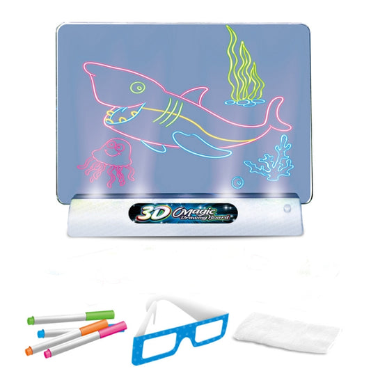 3D Fluorescent Drawing Board Magic Luminous Three-Dimensional Writing Board Graffiti Board Lighting Puzzle Children Drawing Board,Style: Medium Drawing Board (Dinosaur Version) -  by PMC Jewellery | Online Shopping South Africa | PMC Jewellery | Buy Now Pay Later Mobicred