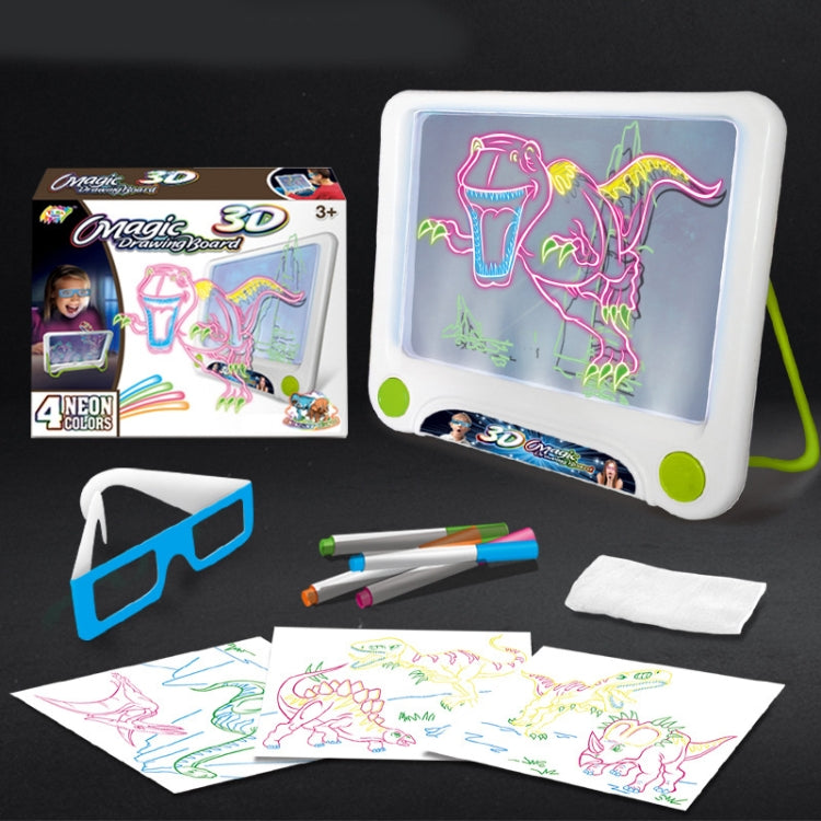 3D Fluorescent Drawing Board Magic Luminous Three-Dimensional Writing Board Graffiti Board Lighting Puzzle Children Drawing Board,Style: Drawing Screen (Dinosaur Version) -  by PMC Jewellery | Online Shopping South Africa | PMC Jewellery | Buy Now Pay Later Mobicred