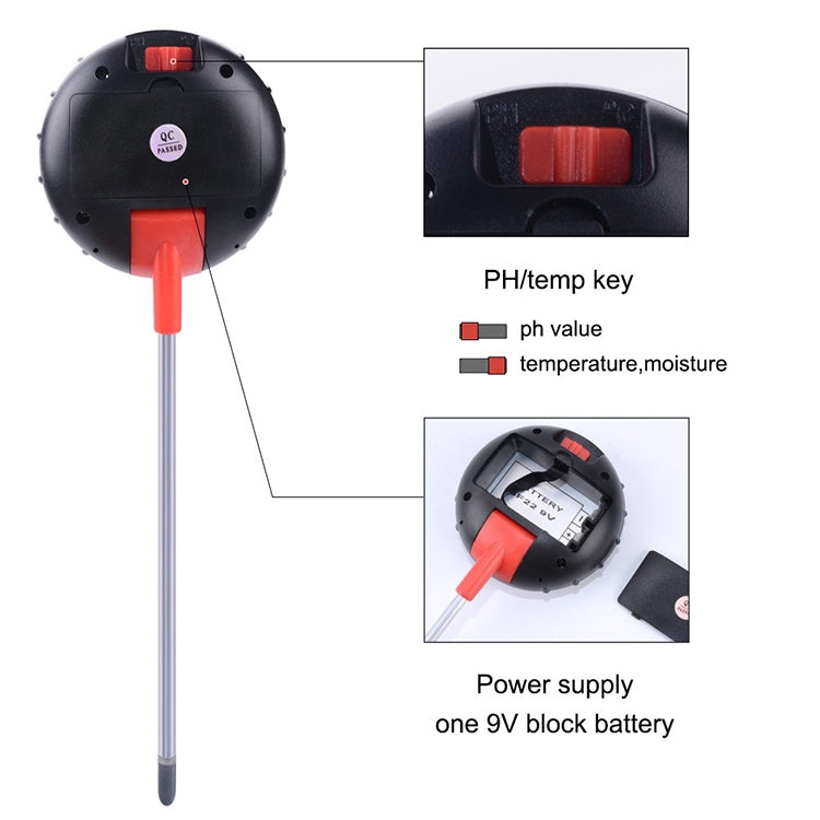 Five-In-One Soil Meter PH Humidity Temperature Photometry Detector PH Photometry Multifunctional Detector - PH & Moisture Meter by PMC TechLife | Online Shopping South Africa | PMC TechLife | Buy Now Pay Later Mobicred