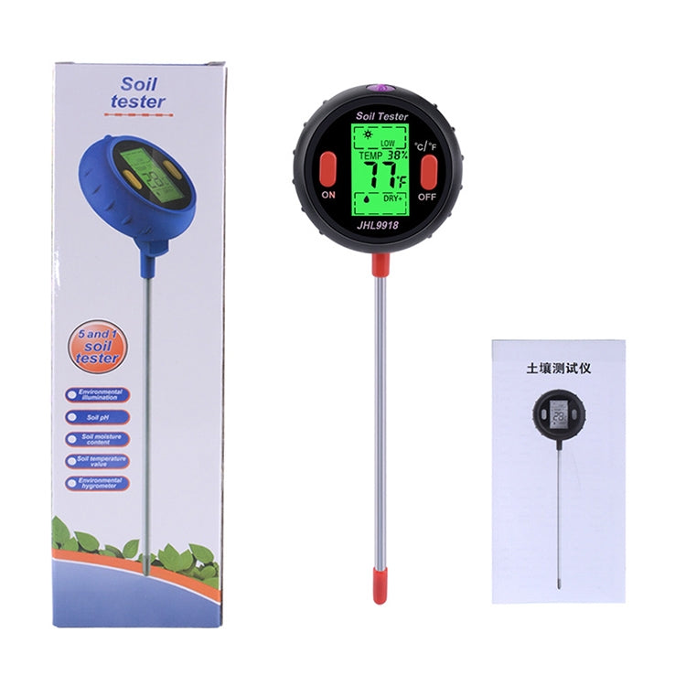 Five-In-One Soil Meter PH Humidity Temperature Photometry Detector PH Photometry Multifunctional Detector - PH & Moisture Meter by PMC TechLife | Online Shopping South Africa | PMC TechLife | Buy Now Pay Later Mobicred
