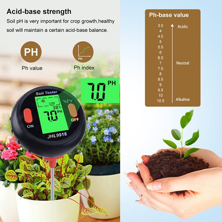 Five-In-One Soil Meter PH Humidity Temperature Photometry Detector PH Photometry Multifunctional Detector - PH & Moisture Meter by PMC TechLife | Online Shopping South Africa | PMC TechLife | Buy Now Pay Later Mobicred