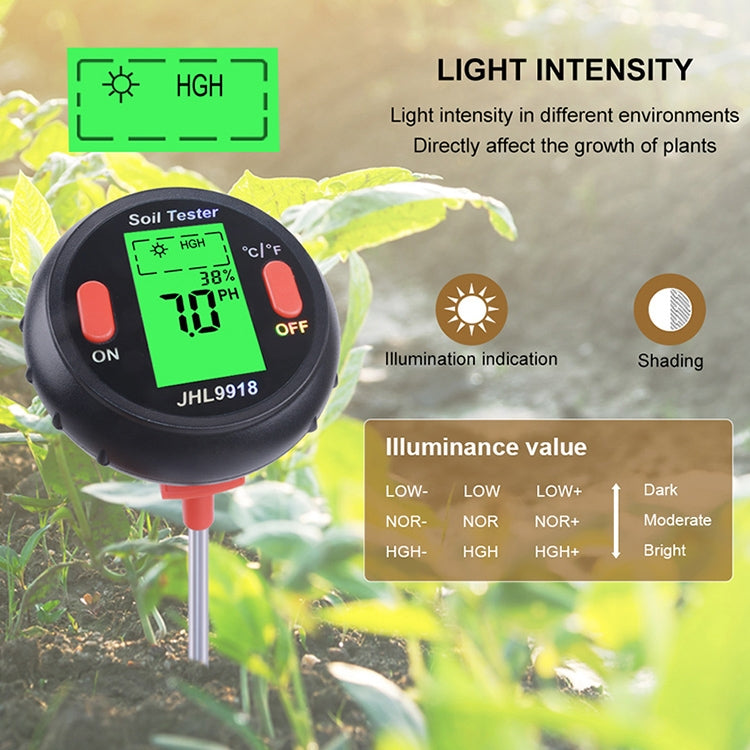 Five-In-One Soil Meter PH Humidity Temperature Photometry Detector PH Photometry Multifunctional Detector - PH & Moisture Meter by PMC TechLife | Online Shopping South Africa | PMC TechLife | Buy Now Pay Later Mobicred