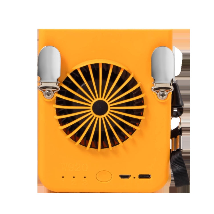 W920 Hanging Waist Hanging Neck Small Fan Outdoor Portable Handheld Usb Charging Turbine Cycle Fan(Orange) - Electric Fans by PMC Jewellery | Online Shopping South Africa | PMC Jewellery | Buy Now Pay Later Mobicred