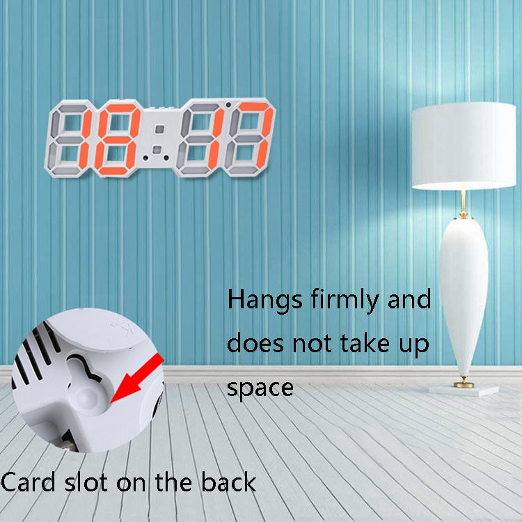 6609 3D Stereo LED Alarm Clock Living Room 3D Wall Clock, Colour: Black Frame Pink Light - Alarm Clocks by PMc TechLife | Online Shopping South Africa | PMc TechLife | Buy Now Pay Later Mobicred