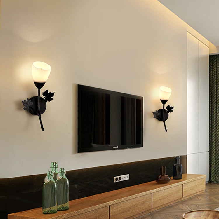 6014 Iron Wall Lights LED Bedroom Bedside Lights Postmodern Corridor Trump Light Hotel Restaurant Lighting, Power source: 5W White Light( Black Single Head) - Wall Lamps by PMc TechLife | Online Shopping South Africa | PMc TechLife | Buy Now Pay Later Mobicred