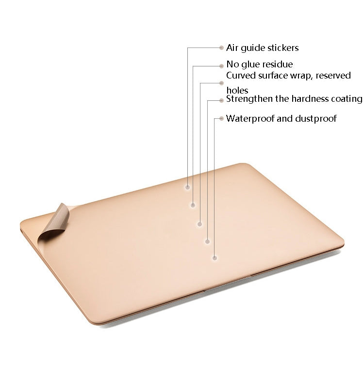 JRC Laptop Film Computer Top Shell Body Protection Sticker For MacBook Air 11.6 inch A1370 / A1465(Champagne Gold) - Protector Sticker by JRC | Online Shopping South Africa | PMC Jewellery | Buy Now Pay Later Mobicred