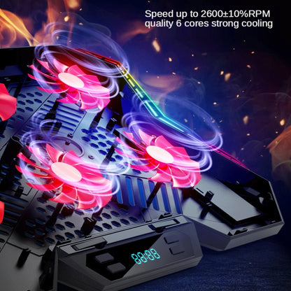 COOLCOLD RGB Notebook Radiator Six Fan Adjustable Laptop Cooling Base 5V Touch 12 Symphony Version - Cooling Pads by COOLCOLD | Online Shopping South Africa | PMC Jewellery | Buy Now Pay Later Mobicred