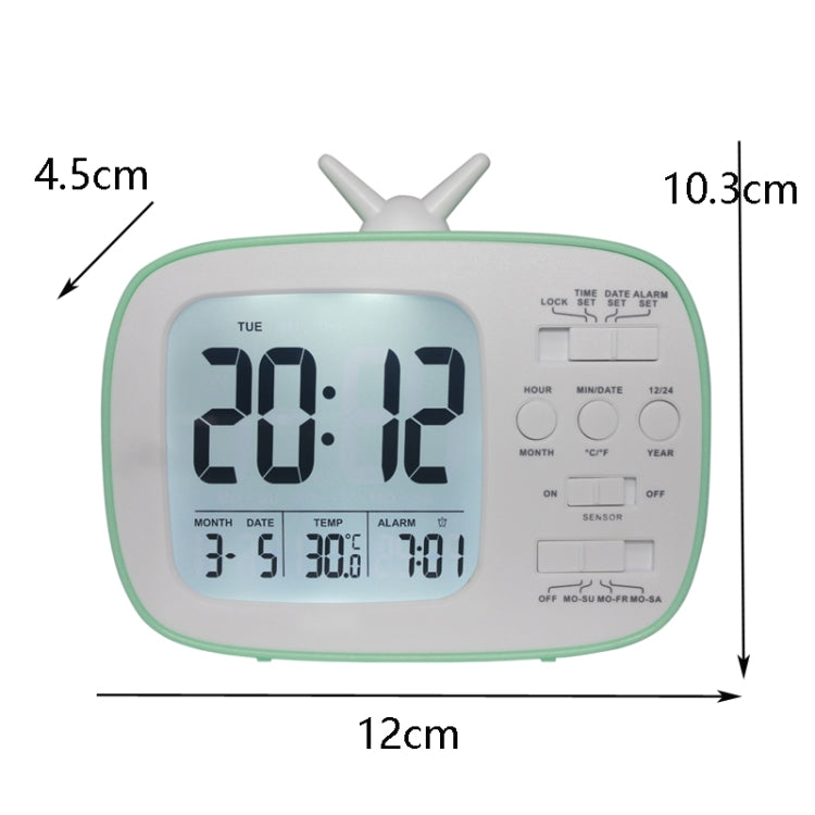 G179 Retro TV Alarm Clock Student Dormitory Bed Electronic Clock(White English Version) - Novelty Clock by PMc TechLife | Online Shopping South Africa | PMc TechLife | Buy Now Pay Later Mobicred