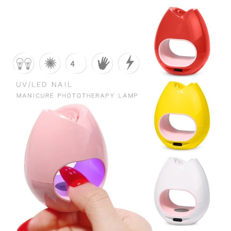 16W Rose Nail Art Phototherapy Lamp USB Sun Lamp LED Quick-Drying Nail Polish Baking Lamp, Specification: Button Model (Pink) - Nail Dryers by PMC Jewellery | Online Shopping South Africa | PMC Jewellery | Buy Now Pay Later Mobicred