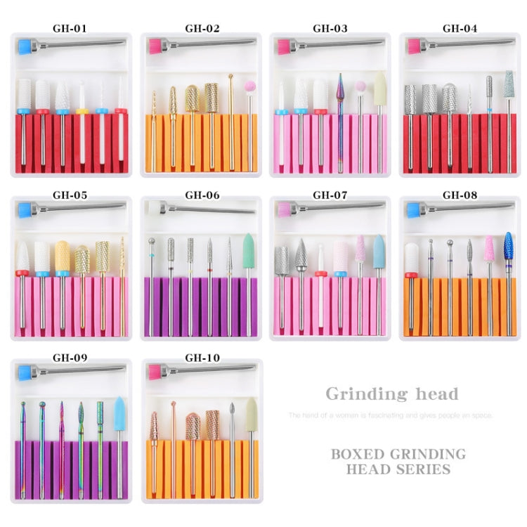 Nail Art Ceramic Tungsten Steel Alloy Grinding Heads Set Grinder Polishing Tool, Color Classification: GH-07 - Grinding Tools & Accessories by PMC Jewellery | Online Shopping South Africa | PMC Jewellery | Buy Now Pay Later Mobicred