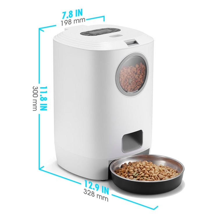 4.5L Smart Pet Cat Dog Bowl Food Automatic Dispenser Feeder  With Timer Auto Electronic Feeder With Metal Food Tray, Specification: USB Interface No Adapter - Food Bowls by PMC Jewellery | Online Shopping South Africa | PMC Jewellery