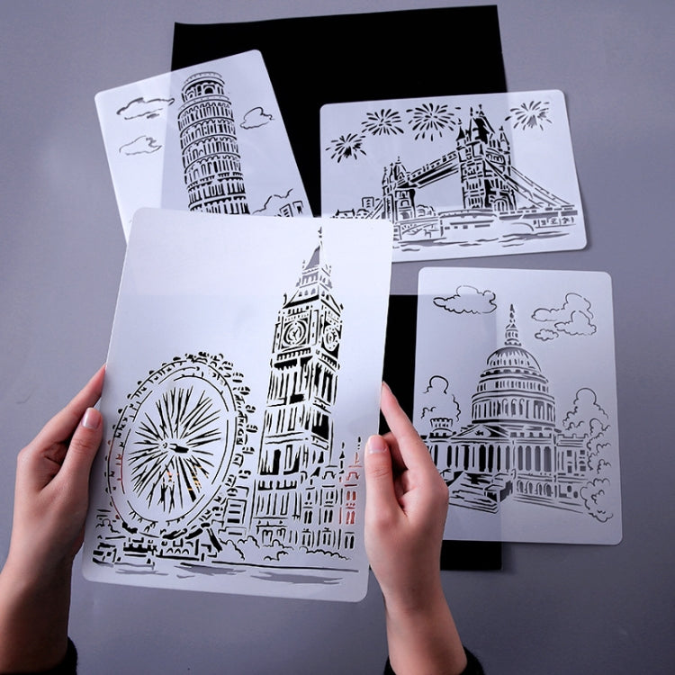 6 White House Construction Series Painting Template Theme City A4 Label Template - Art Supplies by PMC TechLife | Online Shopping South Africa | PMC TechLife | Buy Now Pay Later Mobicred
