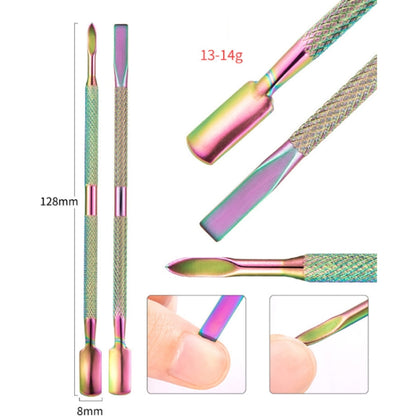 14 In 1 FABIYAN Color Titanium Nail Art Tool Set Dead Skin Shears Steel Push Nail File Pliers - Nail Clipper by PMC Jewellery | Online Shopping South Africa | PMC Jewellery | Buy Now Pay Later Mobicred