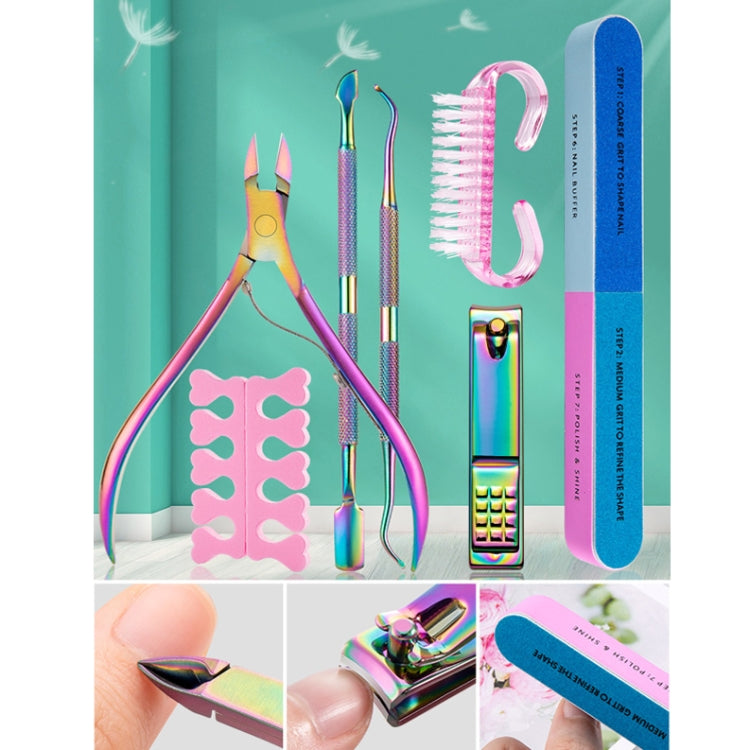 7 in 1 Nail Tools Color Titanium Nail Care Tools(Color Titanium Nude) - Nail Clipper by PMC Jewellery | Online Shopping South Africa | PMC Jewellery | Buy Now Pay Later Mobicred